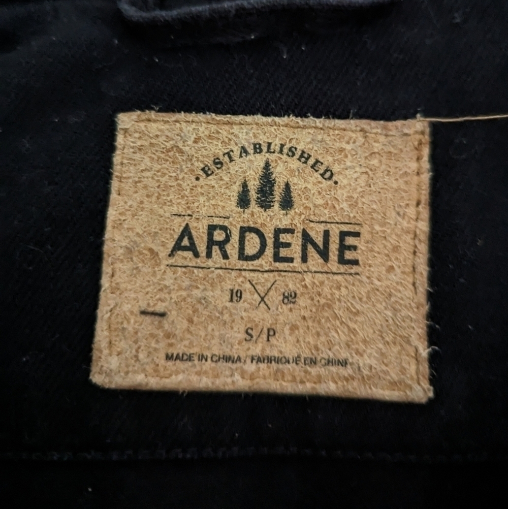 HANDMADE DIY Black Cotton South-American Oversized Cropped Jean's Jacket Small - Picture 8 of 12